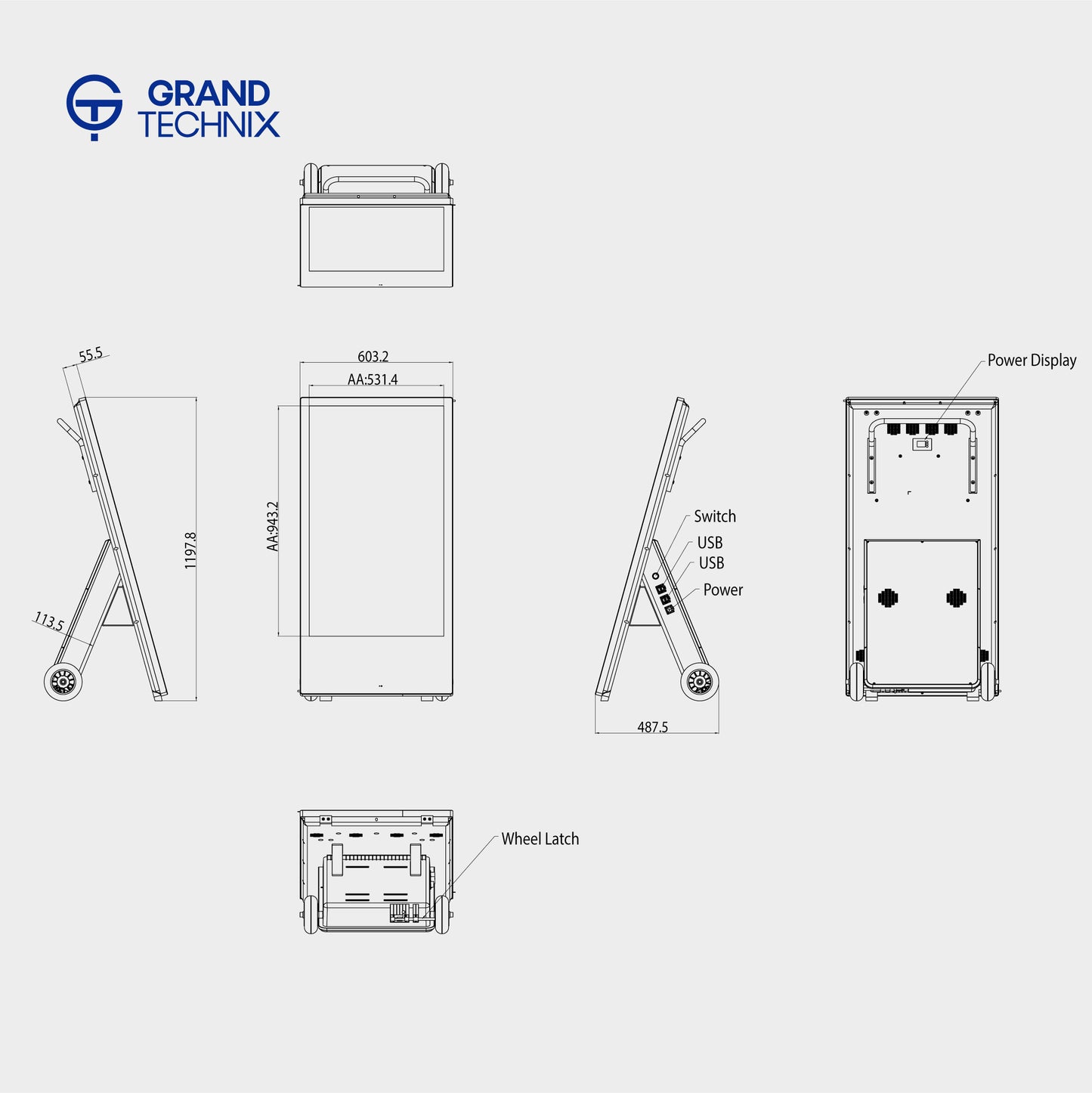 43” High Brightness Outdoor Digital A-Board
