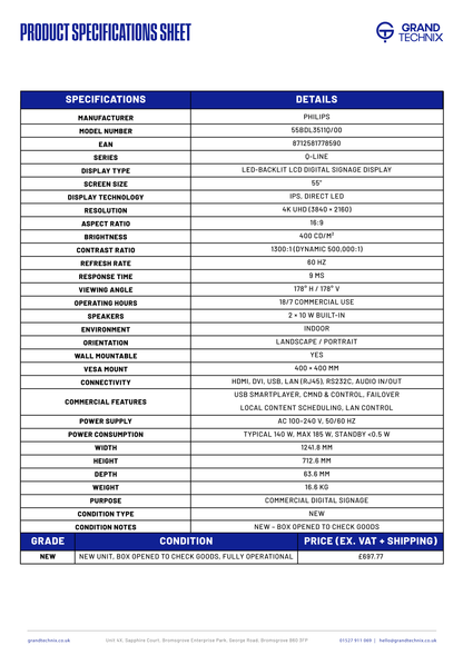 Phillips 55" Q Line 4K TV